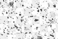 Gray terrazzo png seamless texture background