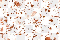 Brown terrazzo transparent png layer for marble background design