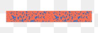 Orange terrazzo washi tape png marble pattern collage sticker element for scrapbook and digital journal