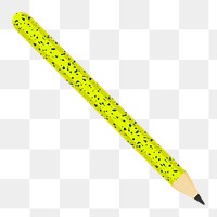 Yellow terrazzo pencil png 