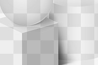 Geometric abstract png transparent background, 3D shape overlay