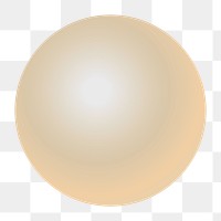 Sphere png, 3D geometrical shape in beige on transparent background