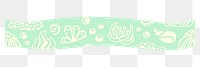 Underwater png border, pastel green marine life clipart, transparent background