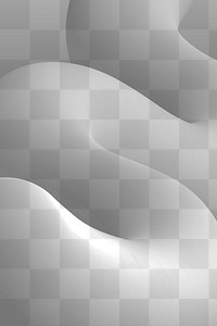 Abstract background png transparent, 3D fluid texture overlay in grayscale