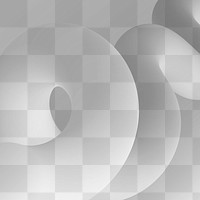 Twisted 3D texture png transparent background, abstract design