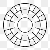 Flower element png, circle graphic design transparent background