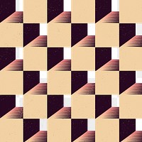 Cubic pattern png, geometric retro graphic design 
