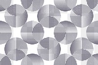 Geometric circle pattern png sticker, black retro style, transparent background
