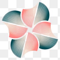 Geometric flower png,  abstract floral graphic design 