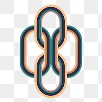 Abstract geometric png, interlaced chain design 