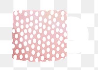 Polka dotted mug png clipart, pink cute object on transparent background
