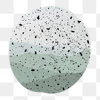 Green terrazzo png circle clipart, aesthetic on transparent background