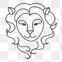 Leo png horoscope clipart, transparent background