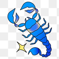 Scorpio png horoscope animal sticker, transparent background