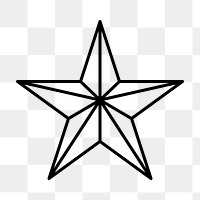 Star png sticker, celestial collage element set, transparent background