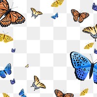 Butterfly pattern png, transparent background