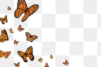 Png butterfly border transparent background