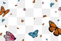 Aesthetic butterfly png transparent background, collage element 