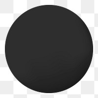 Black round badge png sticker design element