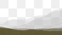 Mountains png border, transparent background, nature landscape with texture