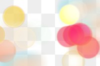 Colorful bokeh png on transparent background, aesthetic design