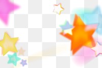 Colorful star bokeh png on transparent background