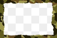 Frame png transparent background on camouflage pattern design