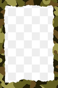 Frame png transparent background on camouflage pattern design