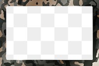 Frame PNG, camo pattern border, transparent army background