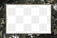 Modern camouflage png frame, aesthetic background, transparent design