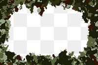 Frame png transparent background on camouflage pattern design