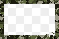 Frame PNG, camo pattern border, transparent military background