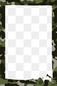 Frame png transparent background on camouflage pattern design