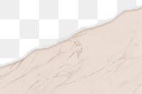 Paper marble png border, transparent background, beige texture design