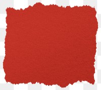 Red paper png sticker, ripped texture on transparent background