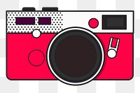 Color pop art film camera vintage png sticker