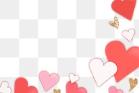 Heart border transparent png valentine background