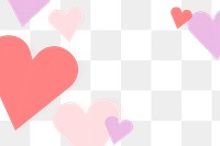 Heart border transparent png valentine background