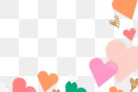 Heart border transparent png valentine background