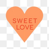 Heart shape stickers png transparent, cute love text