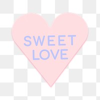 Heart shape stickers png transparent, cute love text