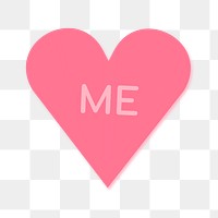 Heart shape stickers png transparent, cute love text