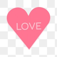 Heart shape stickers png transparent, cute love text