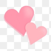 Love heart sticker png, valentines design