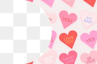 Lovely heart border transparent png, girly design