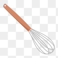 Whisk png, cute cartoon sticker, transparent background