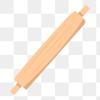 Rolling pin png, cute cartoon sticker, transparent background