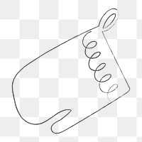 Oven mitt png, cute doodle sticker, transparent background