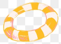 Safety tube doodle png sticker, transparent background