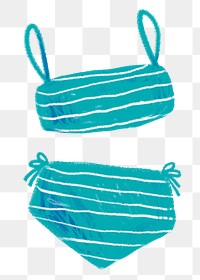 Bikini doodle png sticker, transparent background